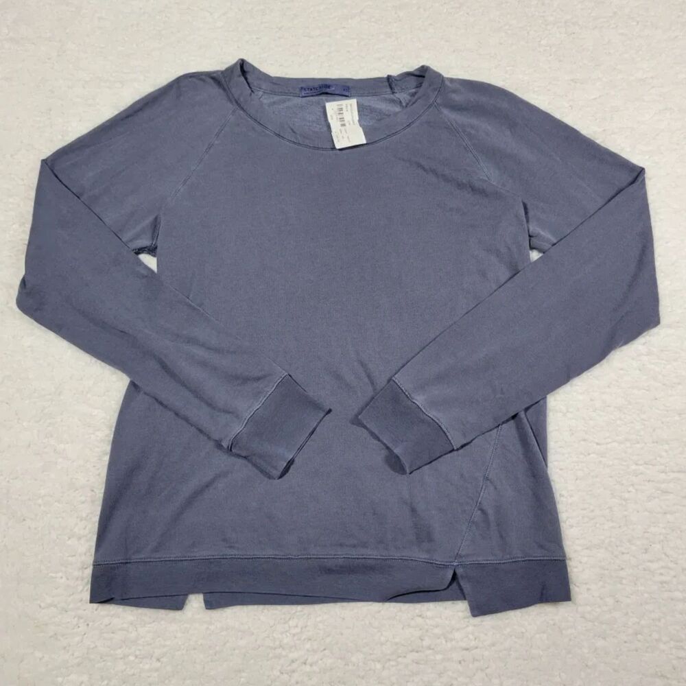 Stateside Women's XS Navy Supima Cotton Raglan Long Sleeve Fleece Shirt